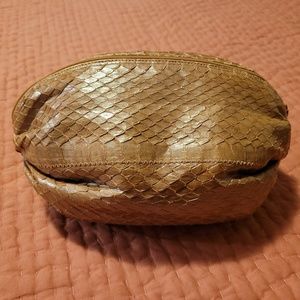 Vintage Meyers pearlized snakeskin ‘football’ evening bag.